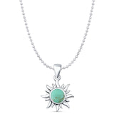 Oxidized Sun Pendant 