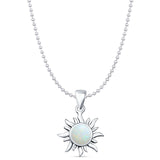 Oxidized Sun Pendant 