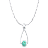 Oxidized Drop Dangle Pendant 