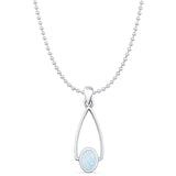 Oxidized Drop Dangle Pendant 