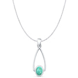 Oxidized Drop Dangle Pendant 