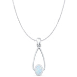 Oxidized Drop Dangle Pendant 