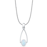 Oxidized Drop Dangle Pendant 