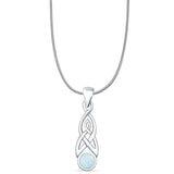 Oxidized Celtic Style Pendant 