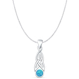 Oxidized Celtic Style Pendant 