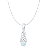 Oxidized Celtic Style Pendant 