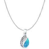 Oxidized Filigree Pendant 