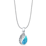 Oxidized Filigree Pendant 