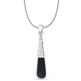 Oxidized Filigree Pendant 
