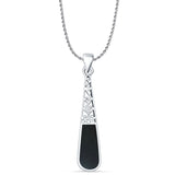 Oxidized Filigree Pendant 