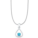  Oxidized Teardrop Pendant 