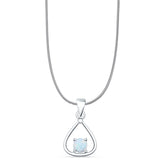  Oxidized Teardrop Pendant 