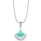  Greek Key Pendant 