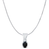 Oval Black Onyx Pendant Necklace