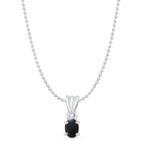 Oval Black Onyx Pendant Necklace