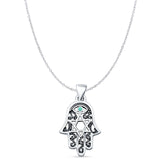  Hamsa & Star Of David Pendant 
