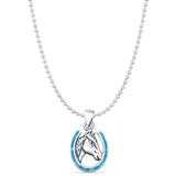  Horse & Horseshoe Pendant 