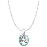  Horse & Horseshoe Pendant 