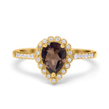 Art Deco Teardrop Pear Ring