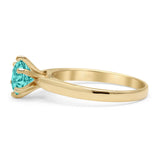 Round Solitaire Gold Ring