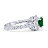Princess Cut Halo Art Deco Gold Ring