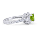 Princess Cut Halo Art Deco Gold Ring