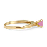 Round Solitaire Gold Ring