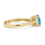 Princess Cut Solitaire Gold Ring