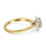 Oval Halo Natural Diamond Ring