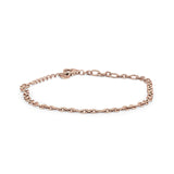 Minimalist 7.5" Link Chain Interlocking Bracelet 925 Sterling Silver