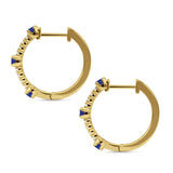 Round Cubic Zirconia Huggie Hoop Earring 925 Sterling Silver