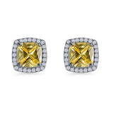 Cushion Cut Stud Earrings
