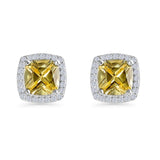 Cushion Cut Stud Earrings