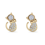 Cat Bow Stud Earring