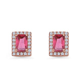 Rectangle Stud Earrings