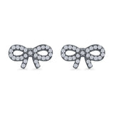 Ribbon Knot Stud Earrings