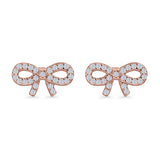 Ribbon Knot Stud Earrings