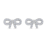 Ribbon Knot Stud Earrings