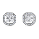Princess Cut Stud Earrings