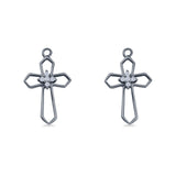 Cross Fishhook Earring