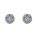 Round Star Stud Earrings