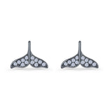 Whale Tail Stud Earrings