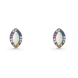 Marquise Solitaire Stud Earrings