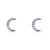 Crescent Moon Stud Earrings