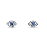Minimalist Evil Eye Stud Earrings