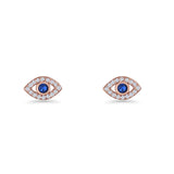 Minimalist Evil Eye Stud Earrings