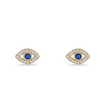 Minimalist Evil Eye Stud Earrings