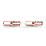 Paperclip Dangle Drop Hoop Earring