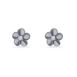 Flower Stud Earrings Cubic Zirconia 7.9mm 925 Sterling Silver