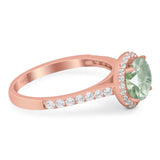 Art Deco Round Natural Stone Ring